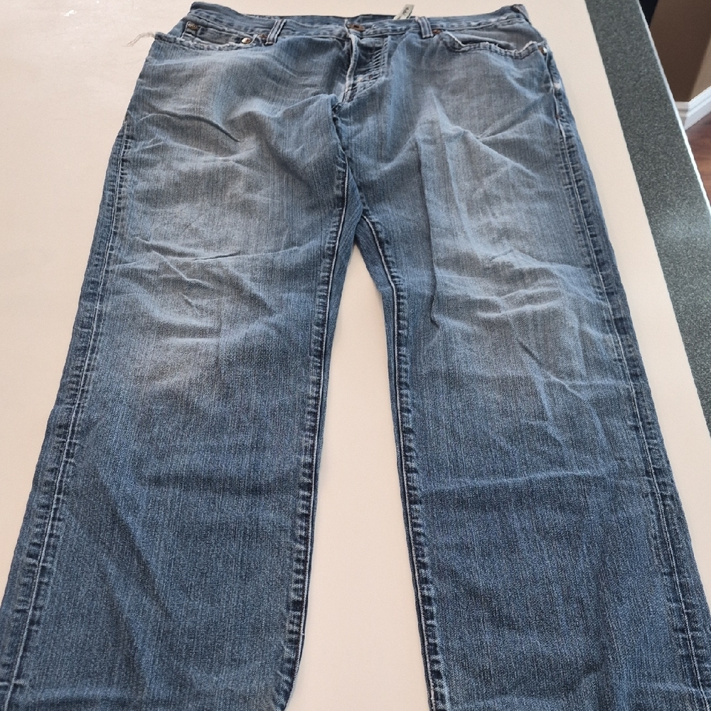 34 X 32 Mens Rebels Straight Leg Denim Jeans Distressed